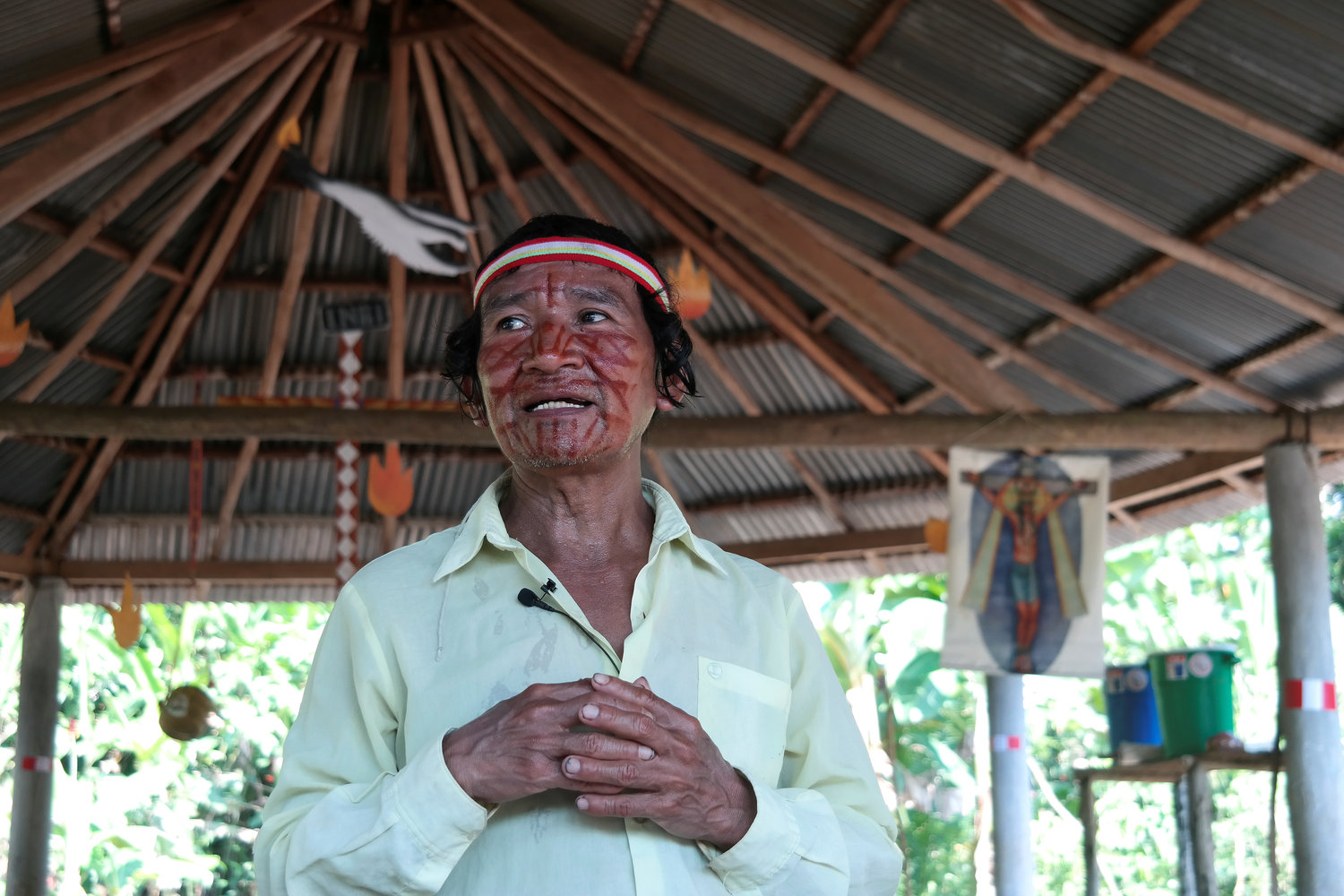Deacon Shainkiam Yampik Wananch prays in a chapel in Wijint, a village in the Peruvian Amazon, Aug. 20, 2019. In Pope Francis’ postsynodal apostolic exhortation, “Querida Amazonia,” released Feb. 12, 2020, the Pontiff acknowledged the serious shortage of priests in remote areas of the Amazon, but he insisted not all avenues have been exhausted to address the issue.